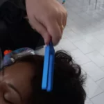 Soins - photo d'un soin aux fréquences sacrées au niveau du 3ème oeil