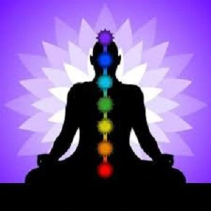 Soins -image illustrant les 7 chakras principaux alignés